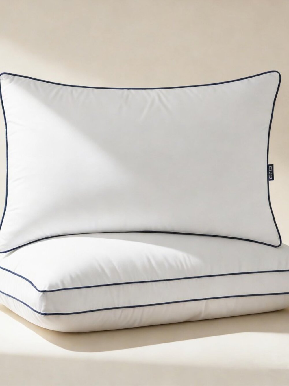 NEW DOWNCOOL Goose Down Bed Pillows Queen Size Set of 2